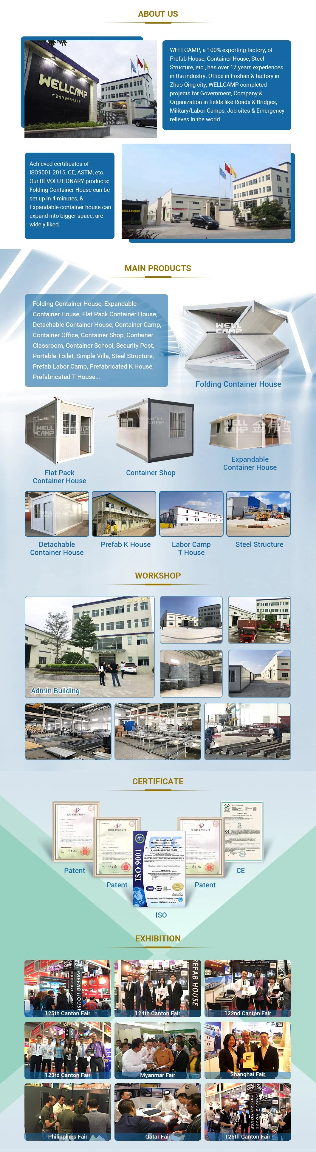 Factory Price Steel Structure Shipping Expandable Container School with CE